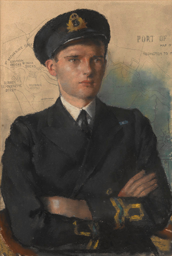 Detail of Lieutenant Peter Danckwerts, GC. RNVR by William Dring