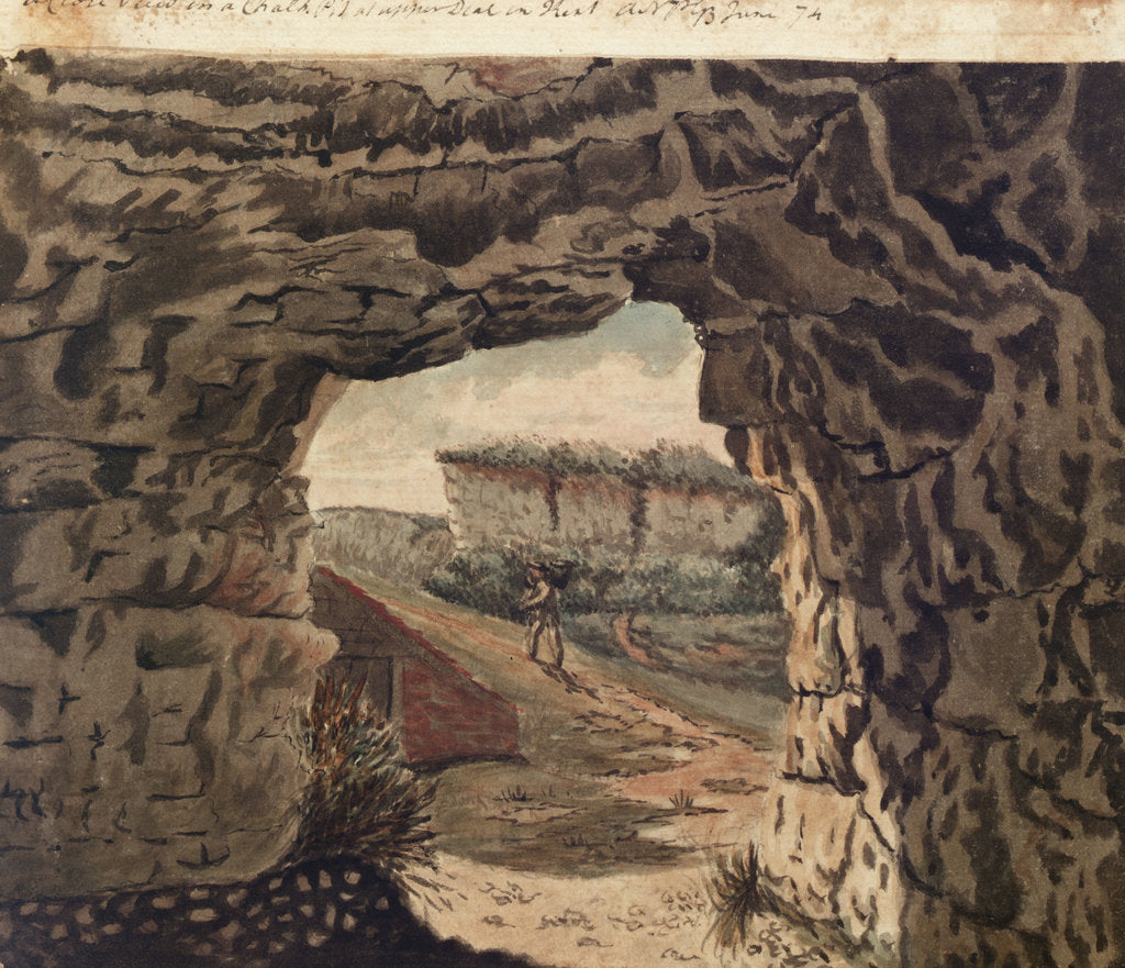 Detail of A Close View in a Chalk Pit at Upper Deal in Kent by Gabriel Bray