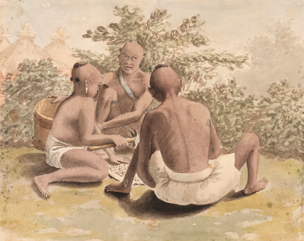 Detail of 'The Kroomen of Sierra Leone' [Bray album] by Gabriel Bray