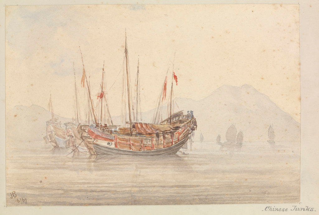 Detail of Chinese junks by James Henry Butt