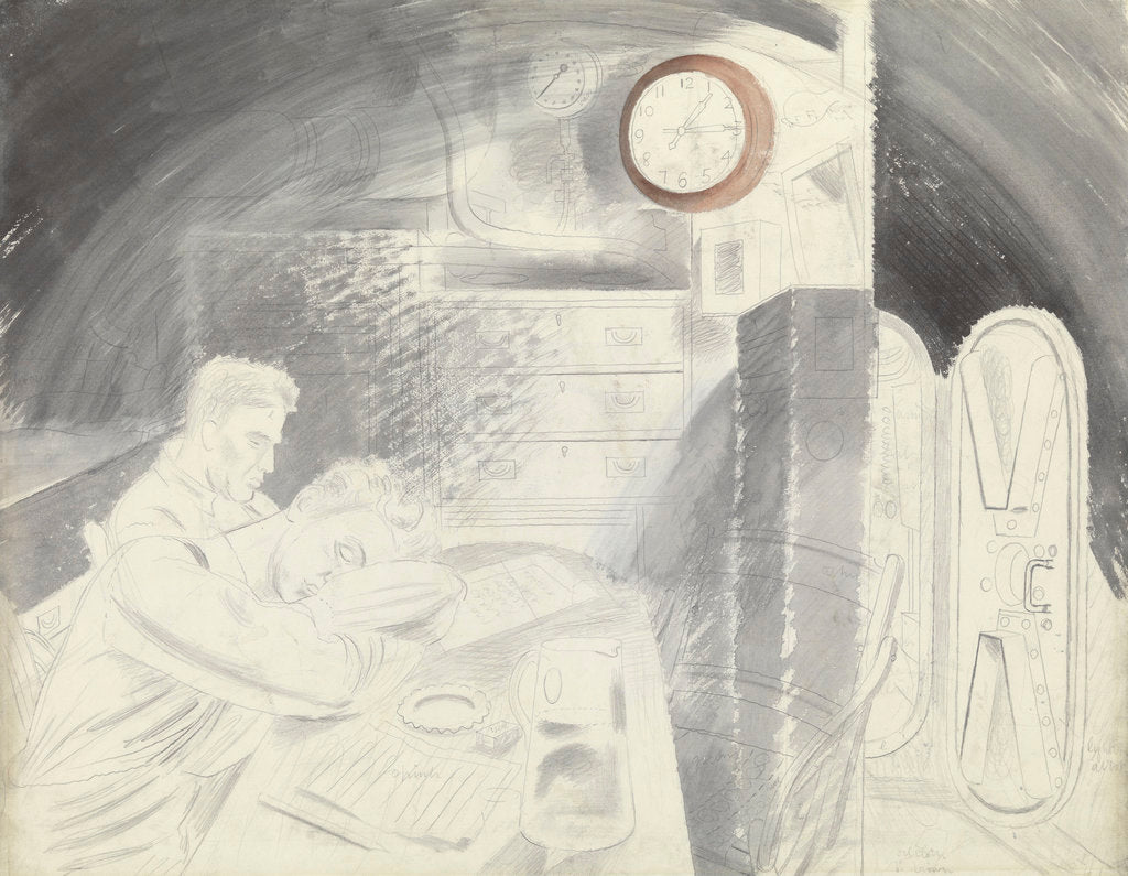 Detail of Submarine Series: The Ward Room by Eric Ravilious
