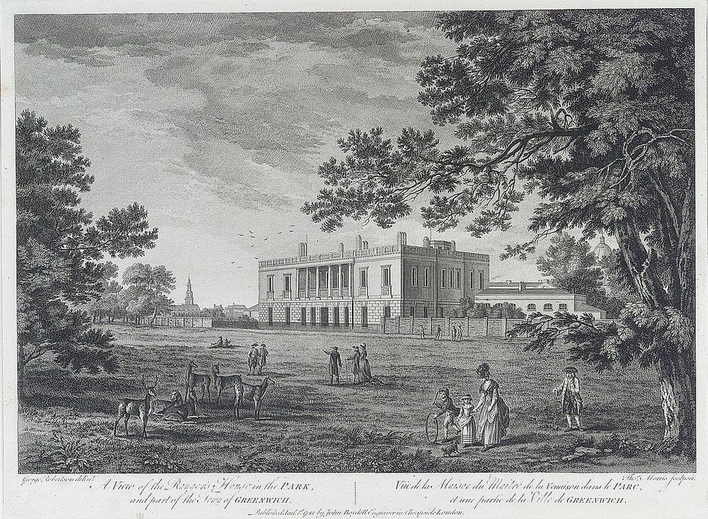 Detail of View of the Ranger's House in the Park and part of the town of Greenwich by George Robertson