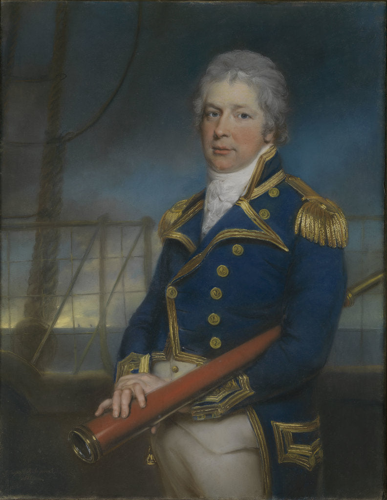 Detail of Rear-Admiral William Pierrepont (1767-1813) by John Russell