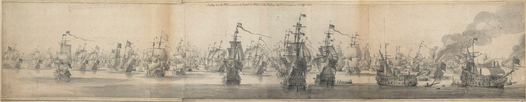 Detail of Battle of Solebay by Willem van de Velde the Elder