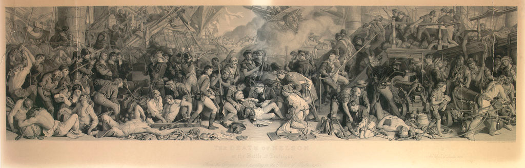 Detail of The death of Nelson at the Battle of Trafalgar by Daniel Maclise