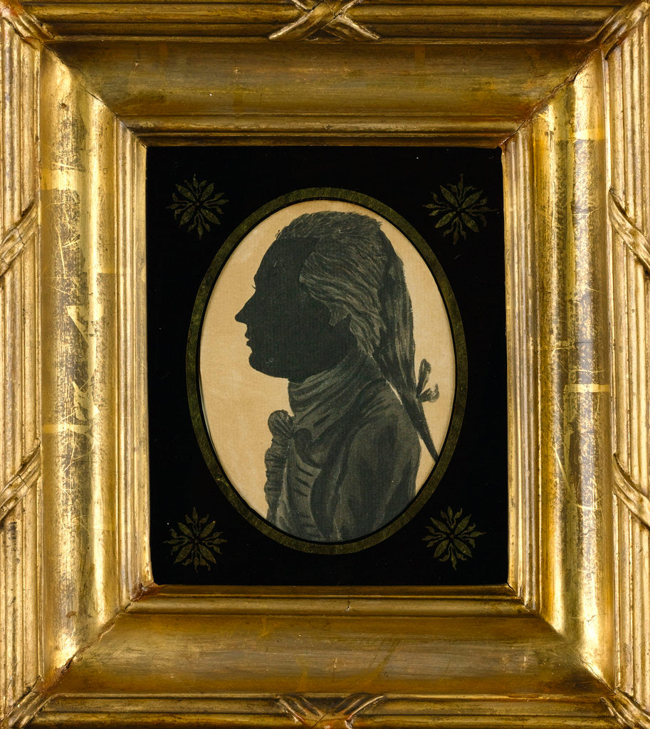 Detail of Silhouette of Cuthbert Collingwood drawn by Horatio Nelson when both were serving in the West Indies by Horatio Nelson