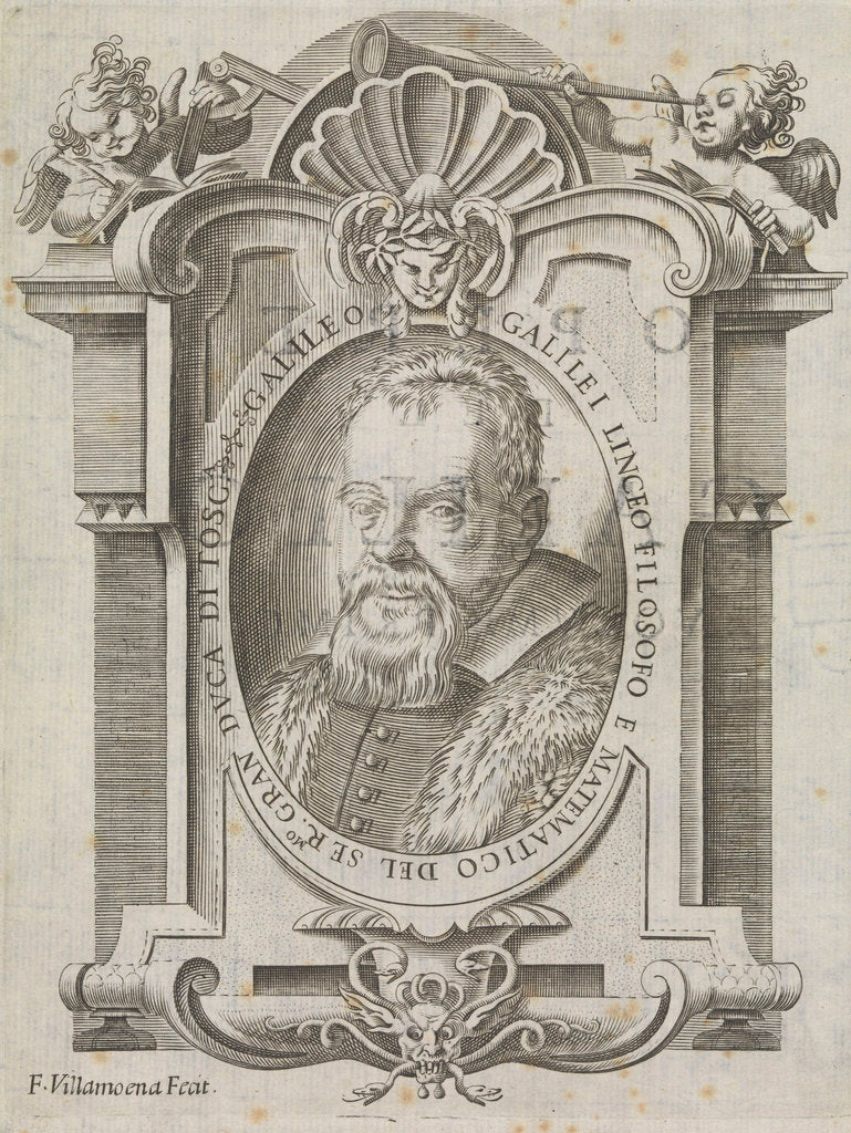 Detail of Galileo Galilei (1564-1642) by F Villamoena