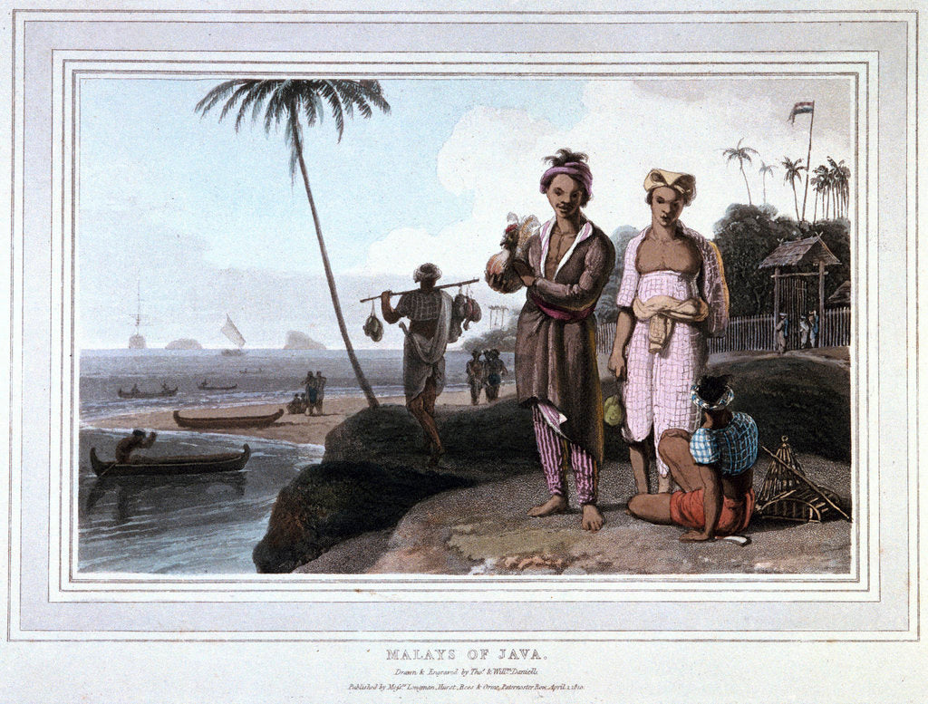 Detail of Malays of Java by Thomas Daniell