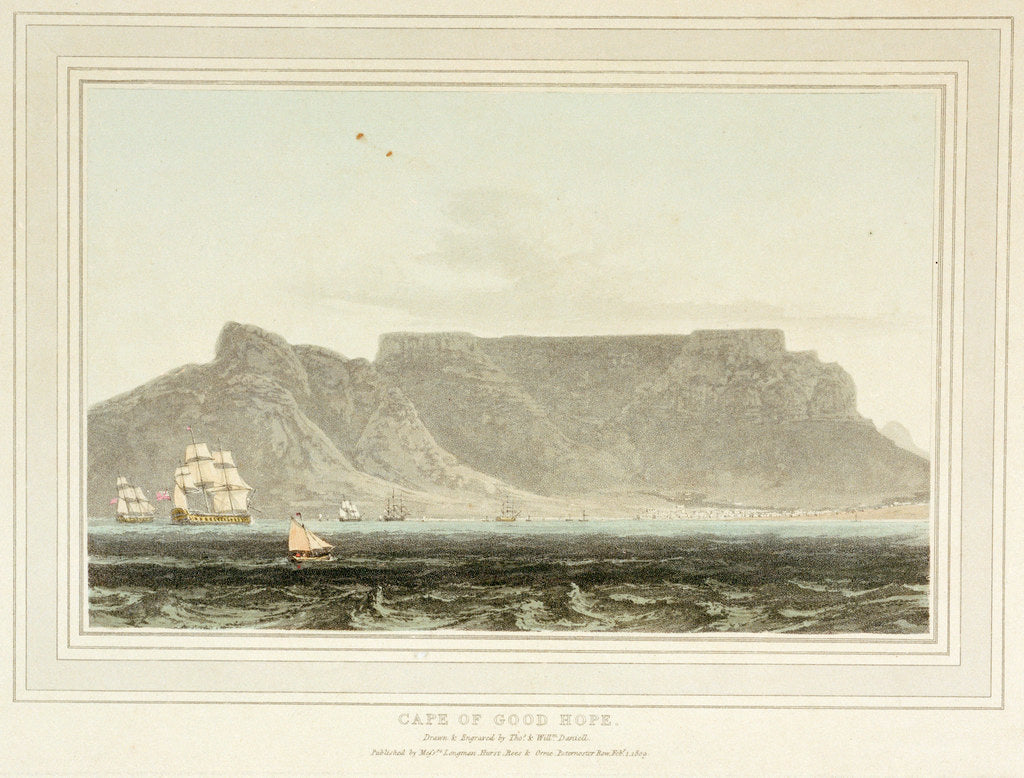 Detail of Cape of Good Hope by Thomas Daniell