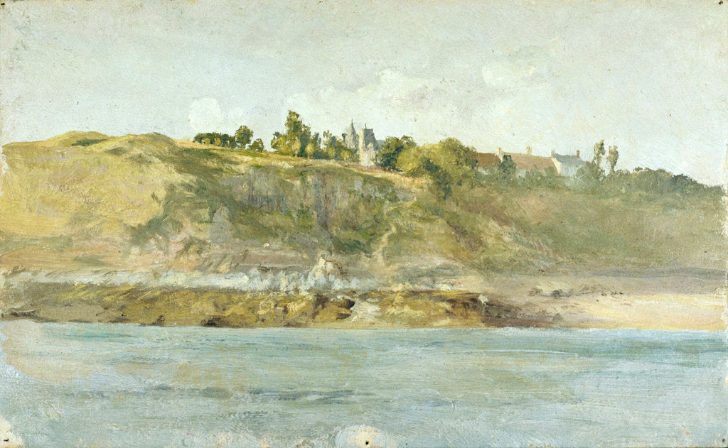 Detail of A village on the coast seen from the sea, Northern France by William Lionel Wyllie