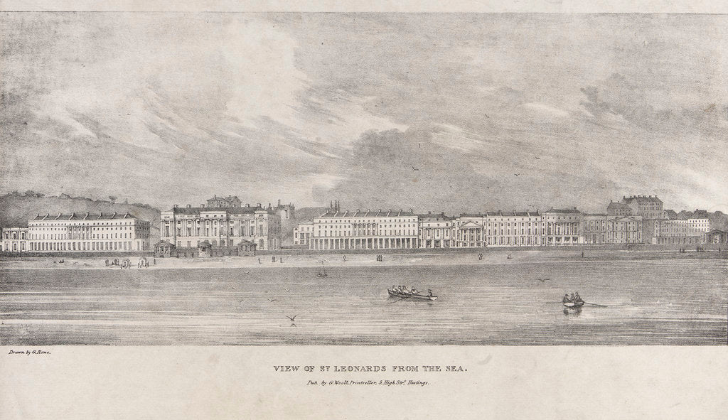 Detail of View of St Leonards from the sea by George Rowe
