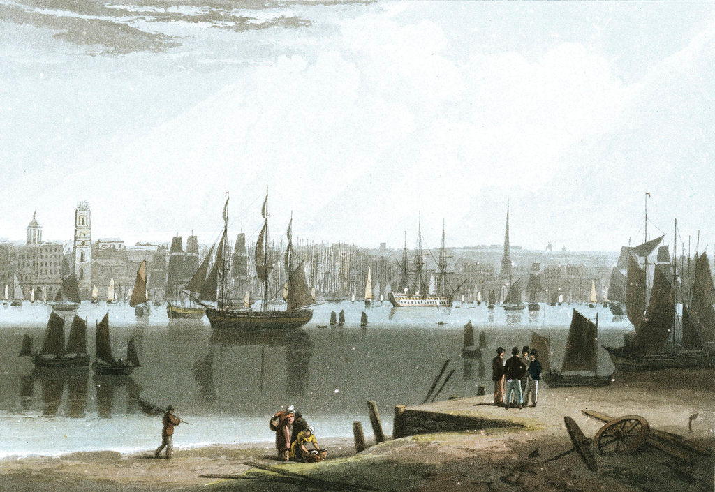 Detail of Liverpool, taken from the opposite side of the River by William Daniell