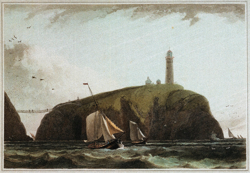 Detail of Lighthouse on the South Stack, Holyhead by William Daniell