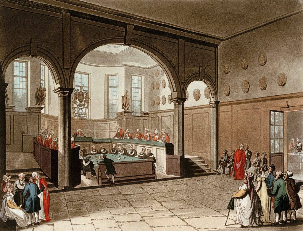 Detail of Doctors commons by Thomas Rowlandson