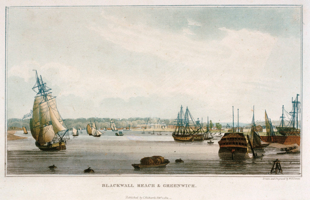 Detail of Blackwall Reach & Greenwich by W.H. Timms