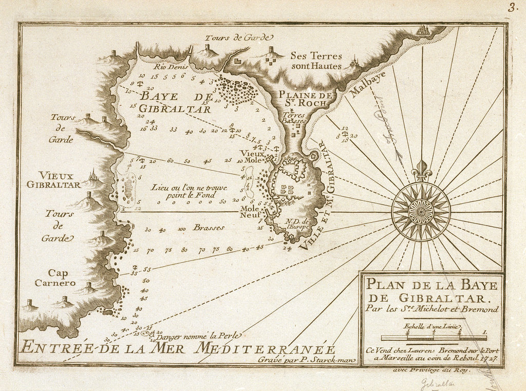Detail of Plan of Gibraltar by P. Starckman