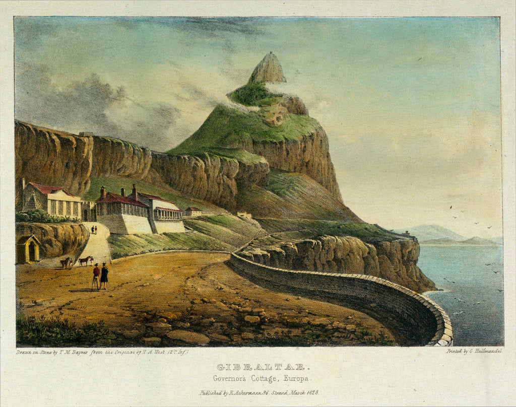 Detail of Gibraltar. Governor's Cottage, Europa by H.A. West