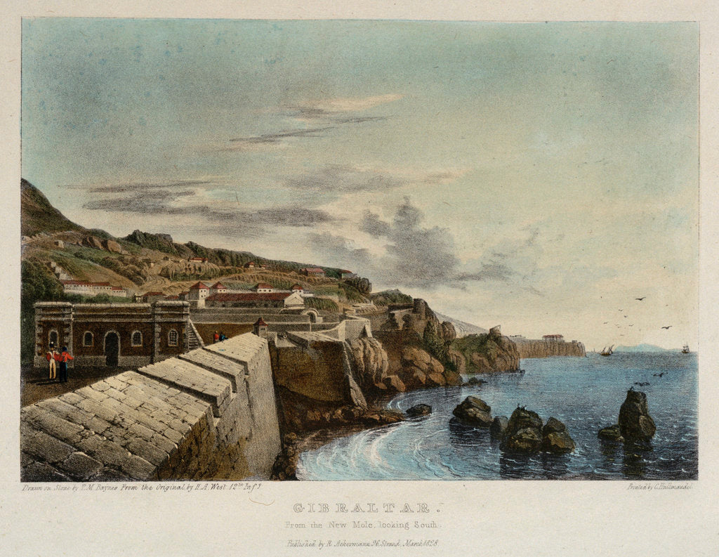 Detail of Gibraltar. From the New Mole, looking south by H.A. West