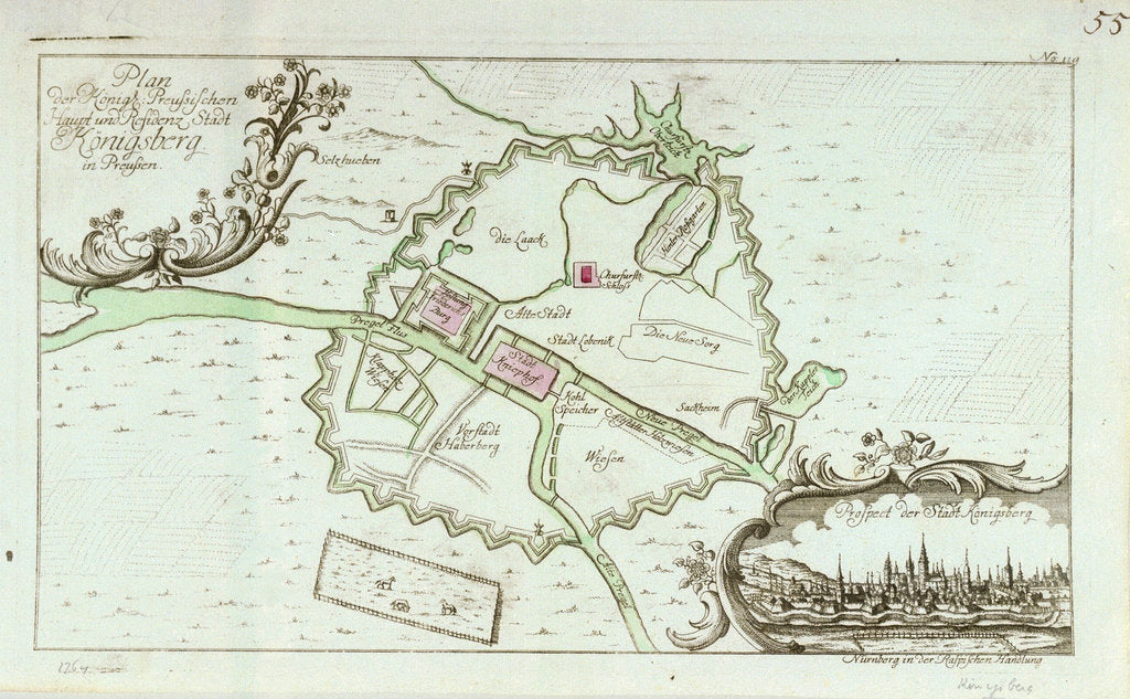 Detail of Plan der Konige: Preussischen Haupt und Residenz Stadt Konigsberg in Preussen by unknown