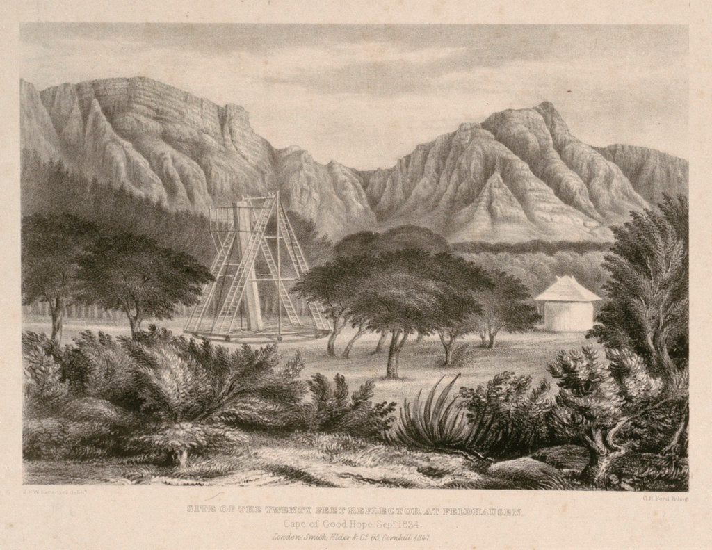 Detail of Site of the Twenty Feet Reflector at Feldhausen. Cape of Good Hope Sept 1834 by John Frederick William Herschel