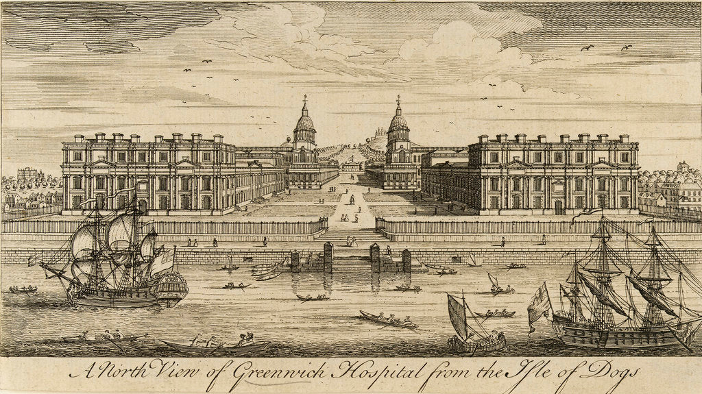 Detail of A north view of Greenwich Hospital from the Isle of Dogs by unknown