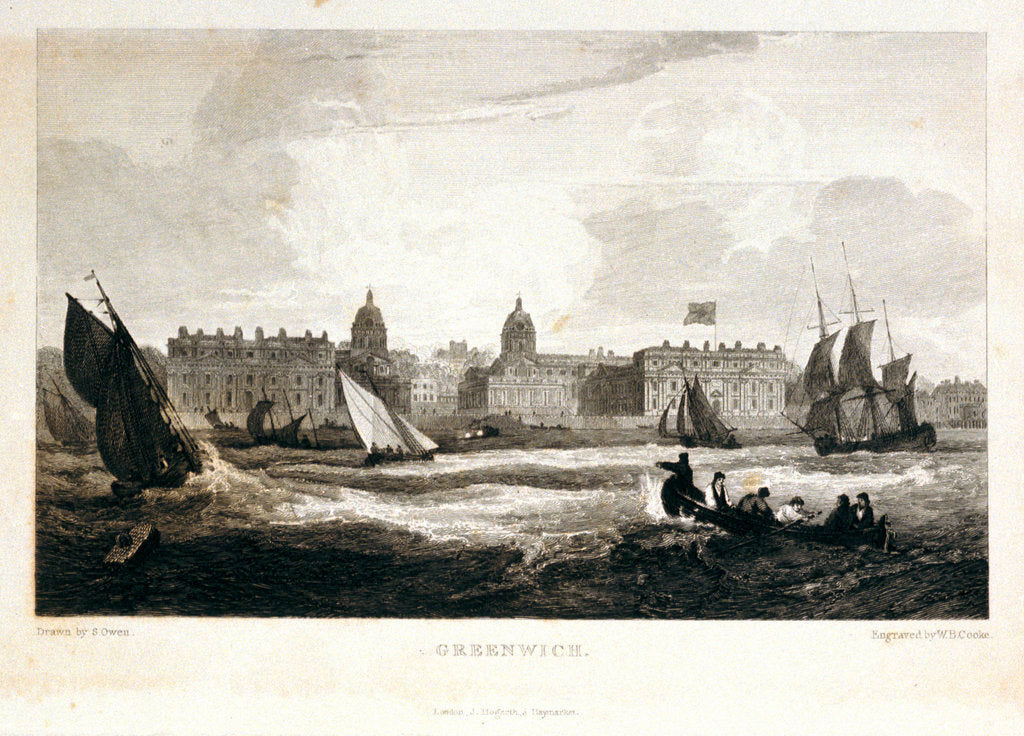 Detail of Greenwich [Greenwich Hospital] by Samuel Owen