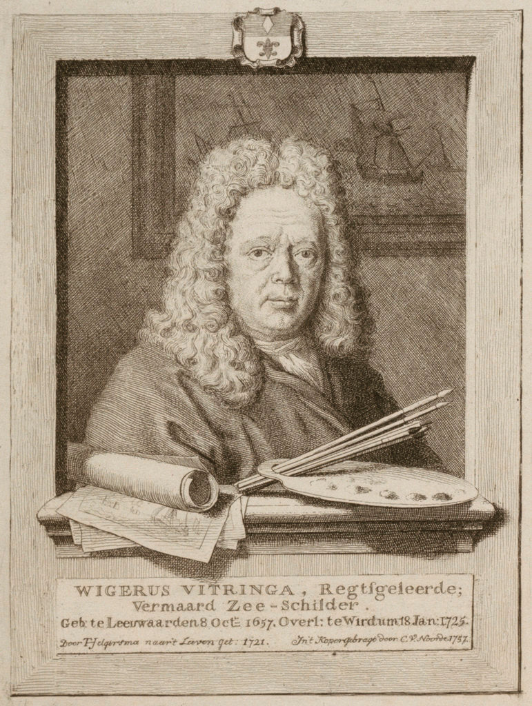 Detail of Wigerus Vitringa (1657-1721) by T. Jelgersma