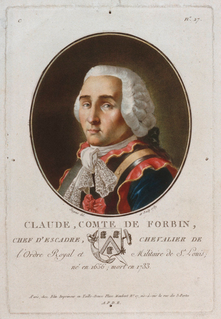 Detail of Count de Forbin by Antoine Louis Francois Sergent