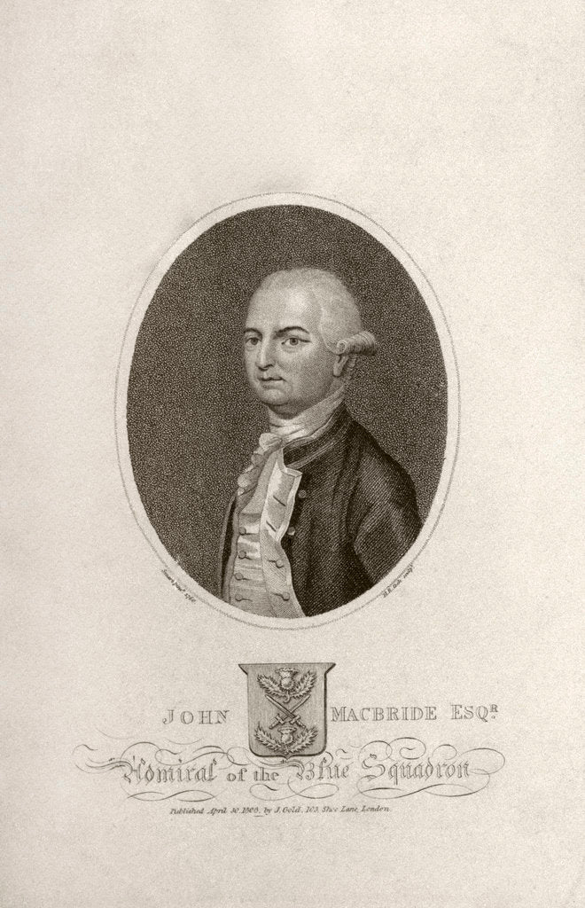 Detail of John MacBride Esquire, Admiral of the Blue Squadron by John Smart