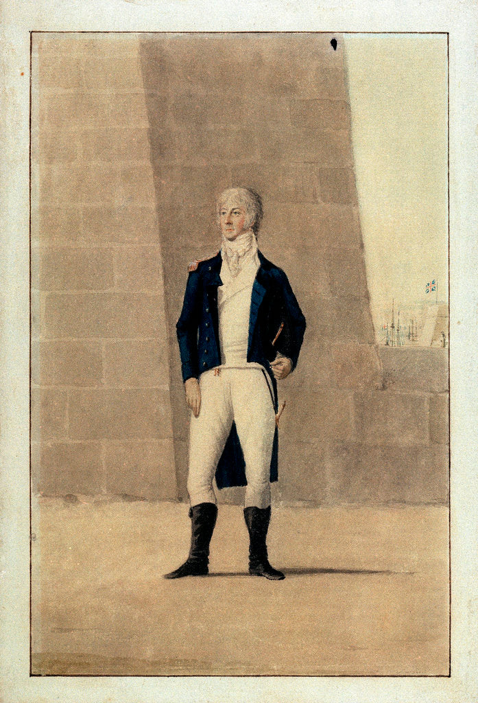 Detail of Unknown gentleman wearing officer's uniform of 1795-1812 by unknown