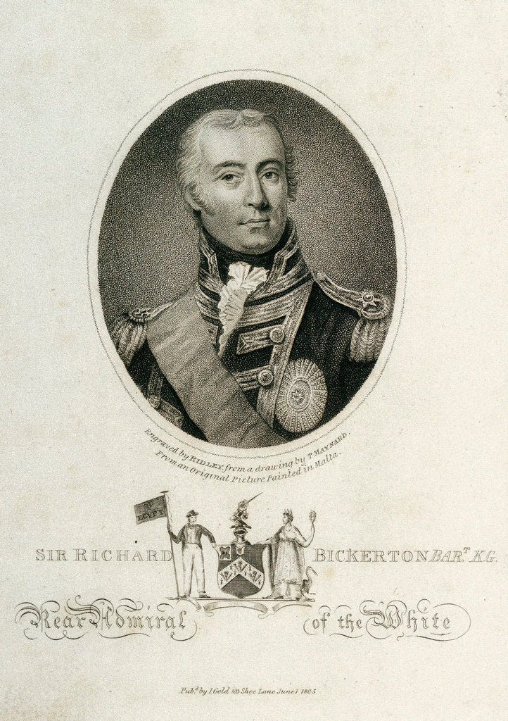 Detail of Sir Richard Bickerton Bart by T. Maynard