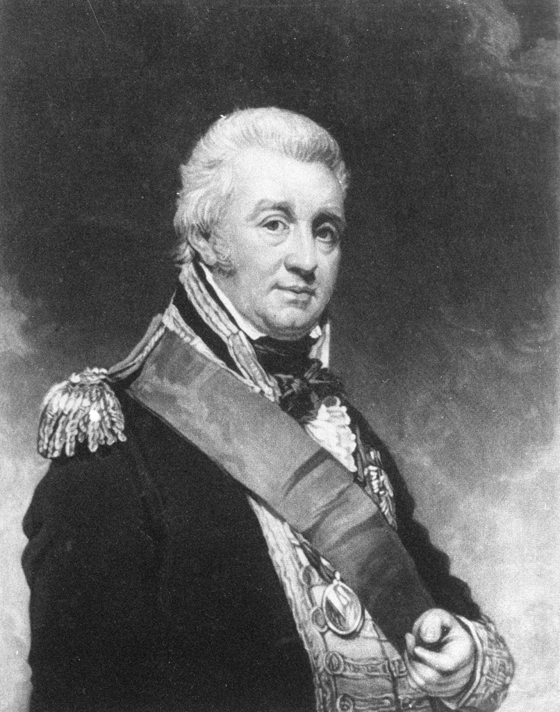 Detail of Admiral Alexander Inglis Cochrane by William Beechey