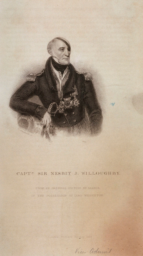 Detail of Captain Sir Nesbit J. Willoughby by Barber
