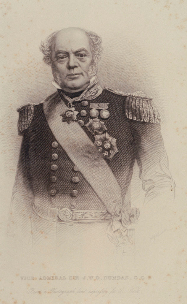 Detail of Vice Admiral Sir J W D Dundas, G.C.B. by W. Joseph Edwards