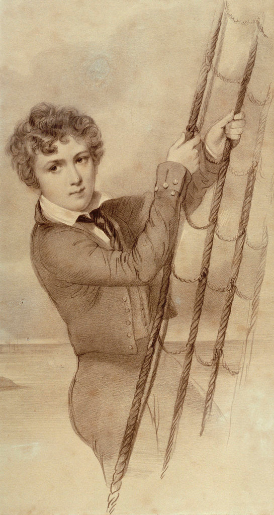 Detail of Sir Fred Nicholson as midshipman by John Hayter