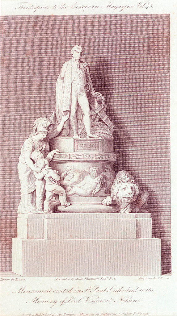 Detail of Lord Nelson's monument in St Paul's Cathedral by John Flaxman