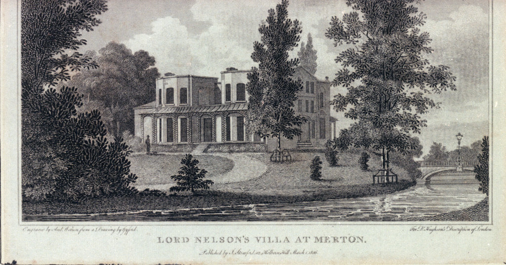 Detail of Lord Nelson's villa at Merton by Gyford