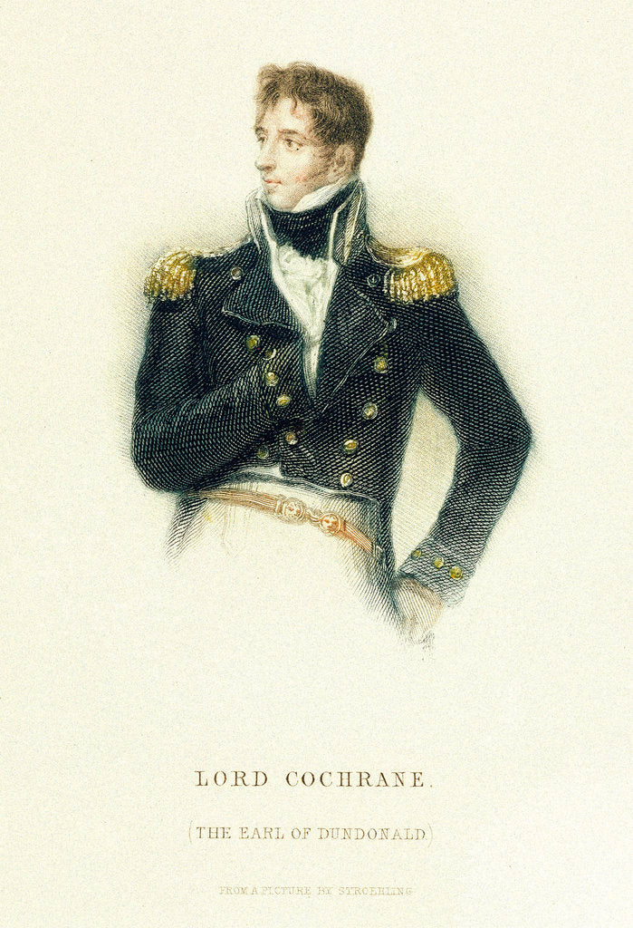 Detail of Lord Cochrane, The Earl of Dundonald by P.E. Stroehling