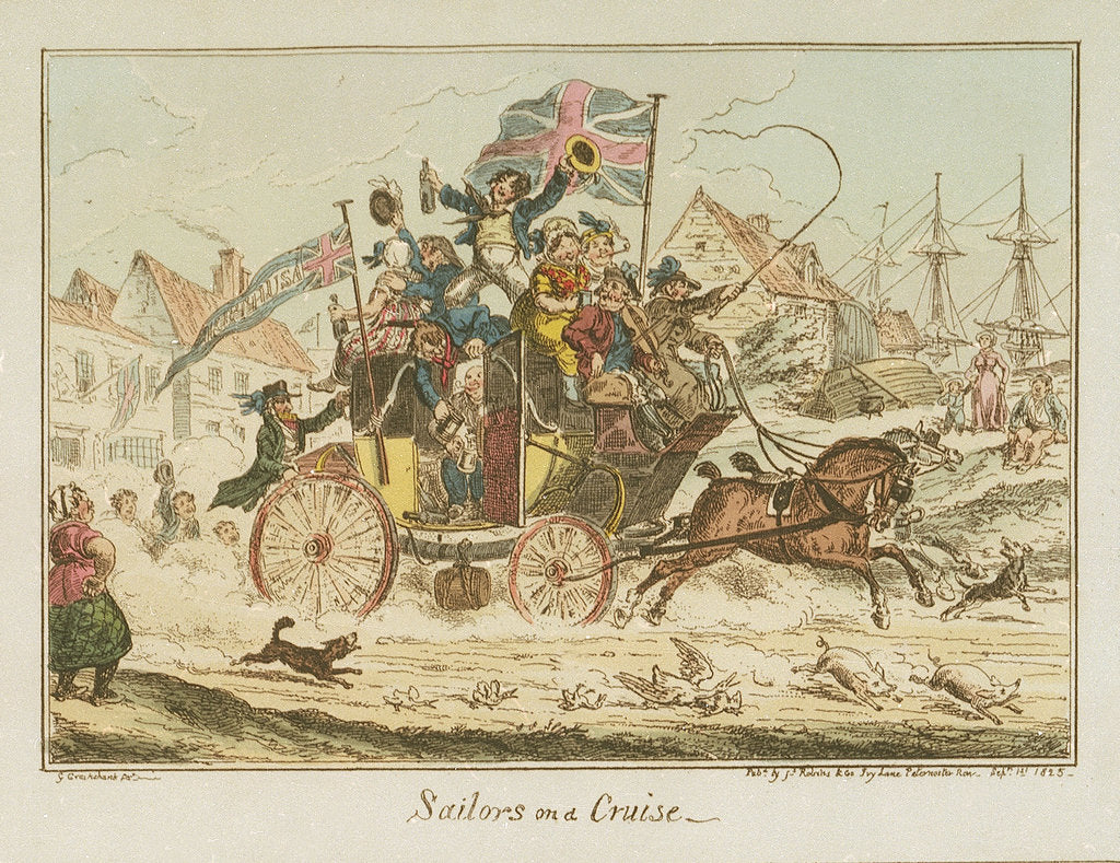 Detail of Sailors on a Cruise by George Cruikshank
