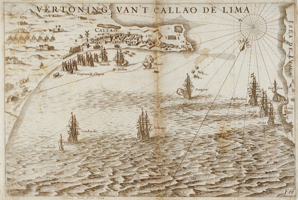 Detail of View of Callao near Lima by J. Pietersz