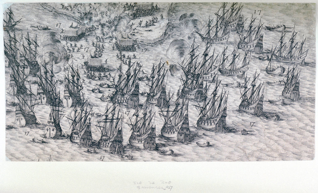 Detail of Ile de Rhe 8 November, 1627 by Jacques Callot
