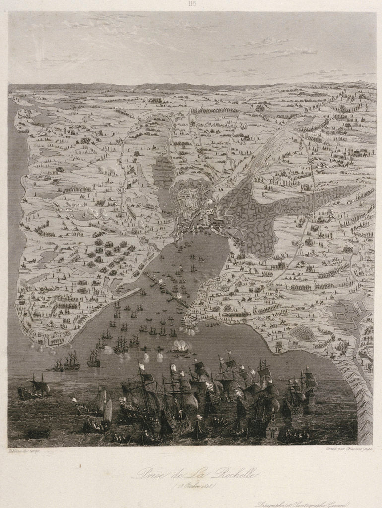 Detail of Action off La Rochelle, France, 28 Octobre 1628 by Jacques Callot