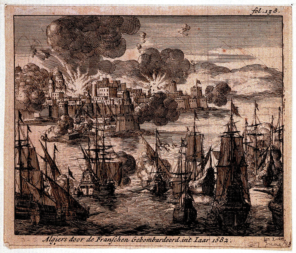 Detail of Bombardement of Algiers, 1682 by Jan Lurketz