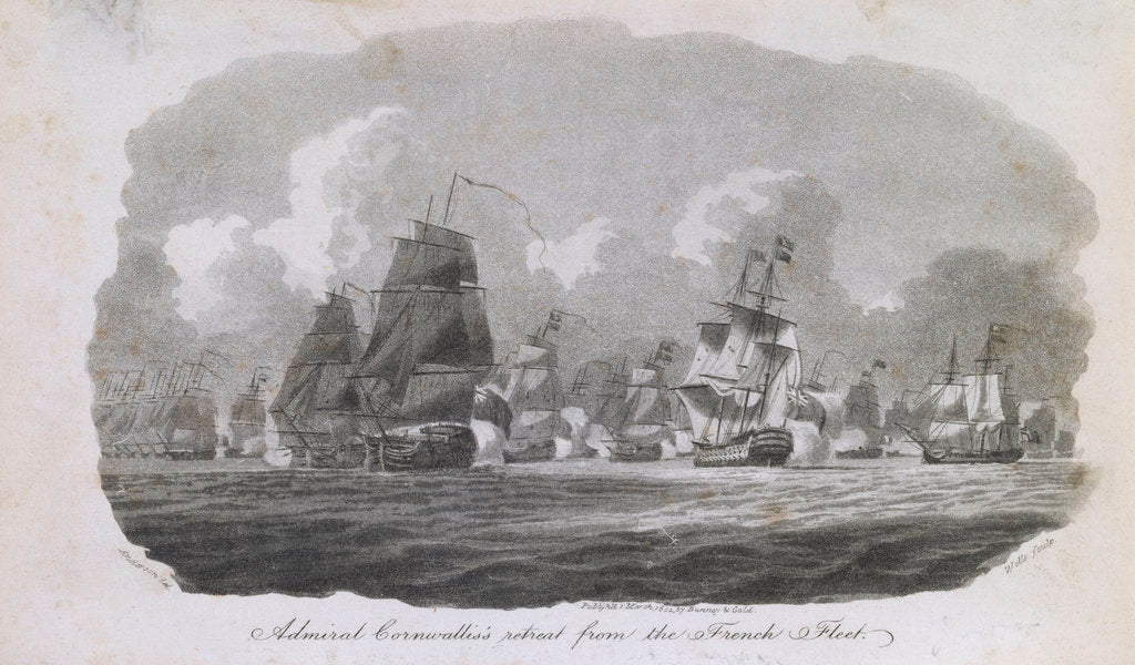 Detail of Admiral Cornwallis's retreat from the French fleet by William Anderson