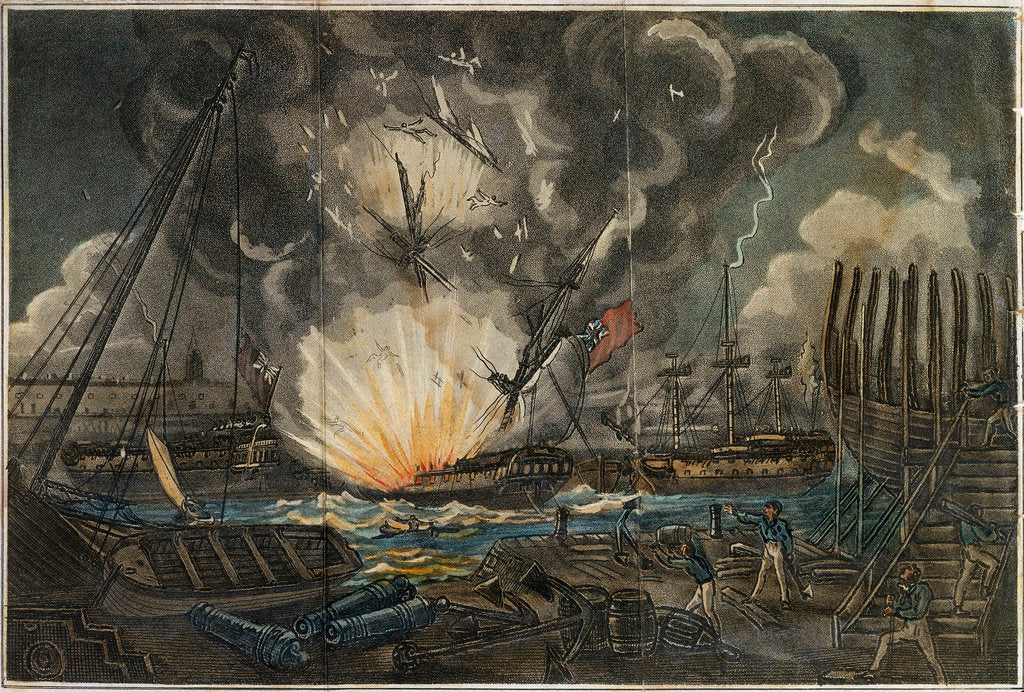 Detail of Dreadful Explosion of the Amphion frigate by unknown