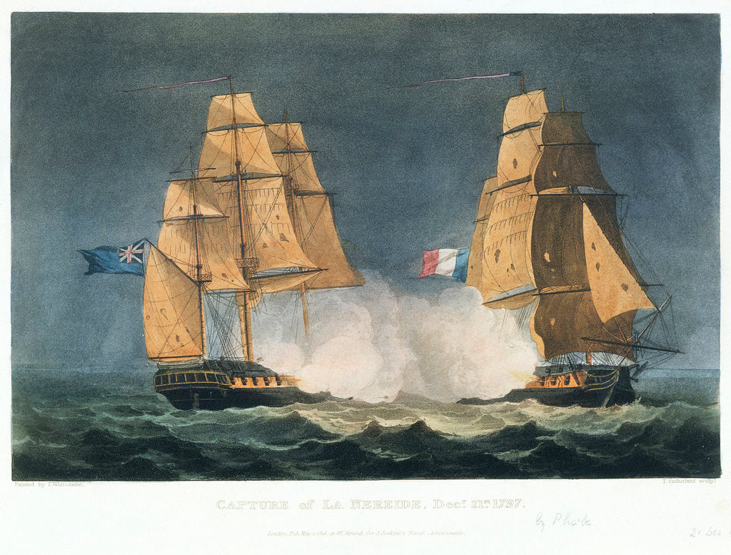 Detail of Capture of 'La Nereide', 21 December 1797 by Thomas Whitcombe