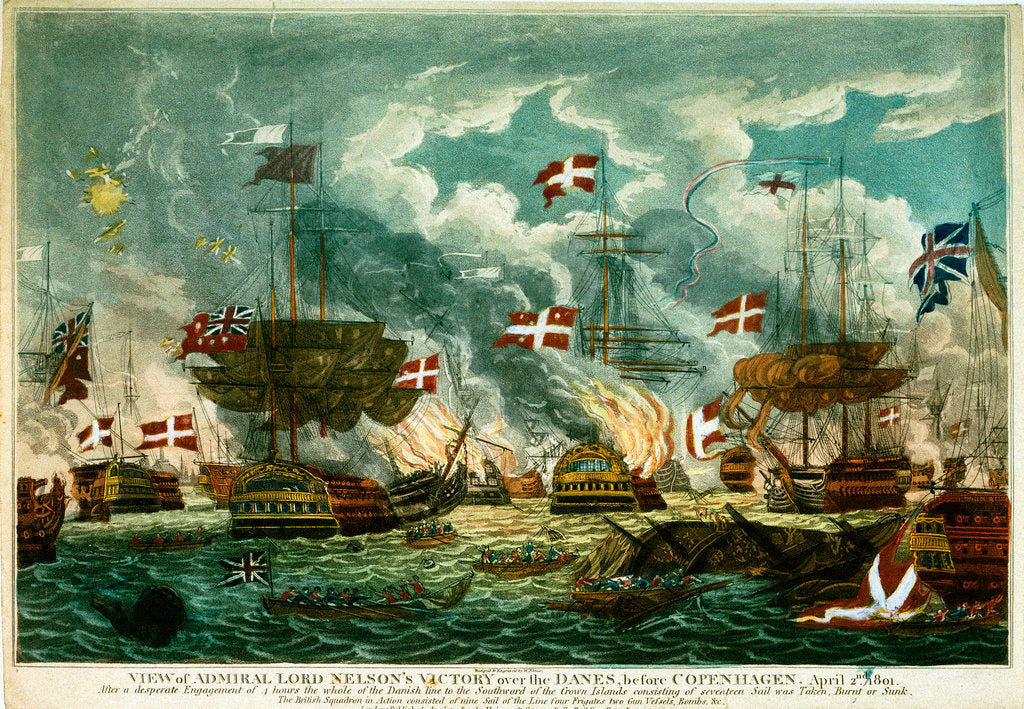 Detail of The Battle of Copenhagen, 2 April 1801 by William Elmes
