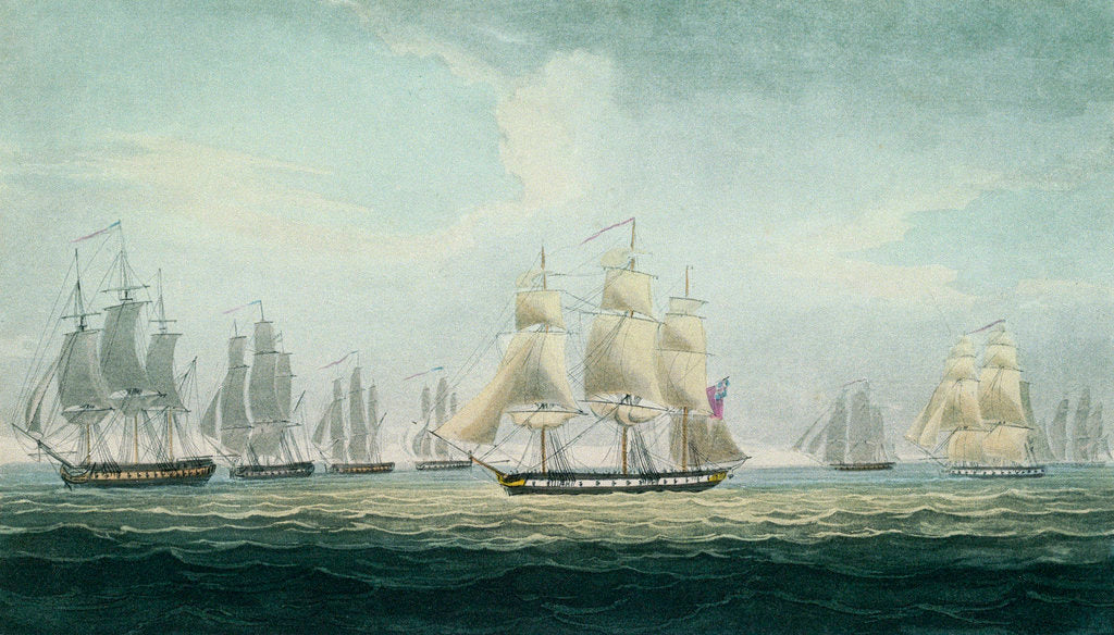 Detail of Sir Graham Moore's action, 5 October 1804 by Thomas Whitcombe