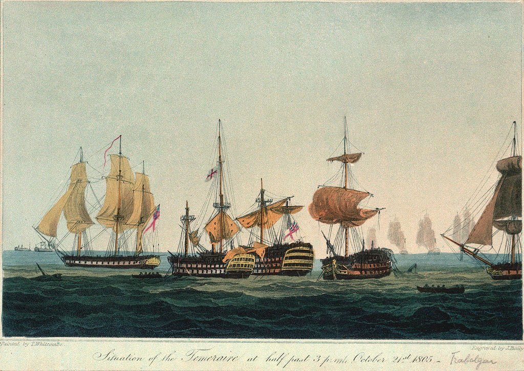 Detail of Situation of the 'Temeraire' at 3.30pm, 21 October 1805 by Thomas Whitcombe