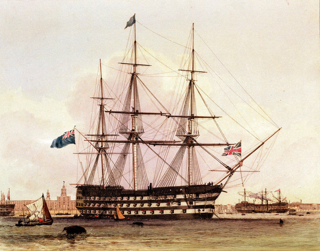 Detail of HMS 'Victory' by Edward William Cooke